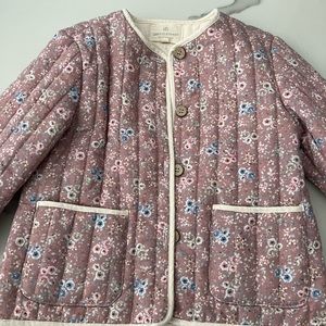 Grey Elephant Pink Floral Coat Size 36m